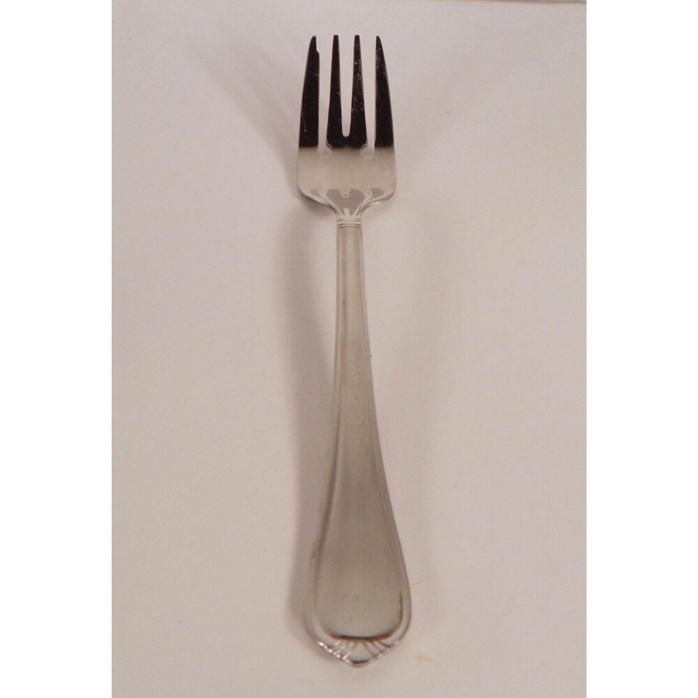 Pfaltzgraff Stainless Steel GREENWICH Salad Fork (s) LOT OF‎ 4 Glossy Plume Tip - Picture 2 of 4